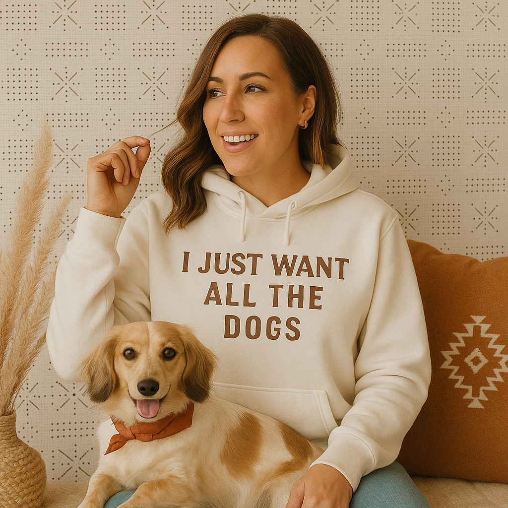 The Original “I Just Want All The Dogs” Unisex Cotton Hoodie