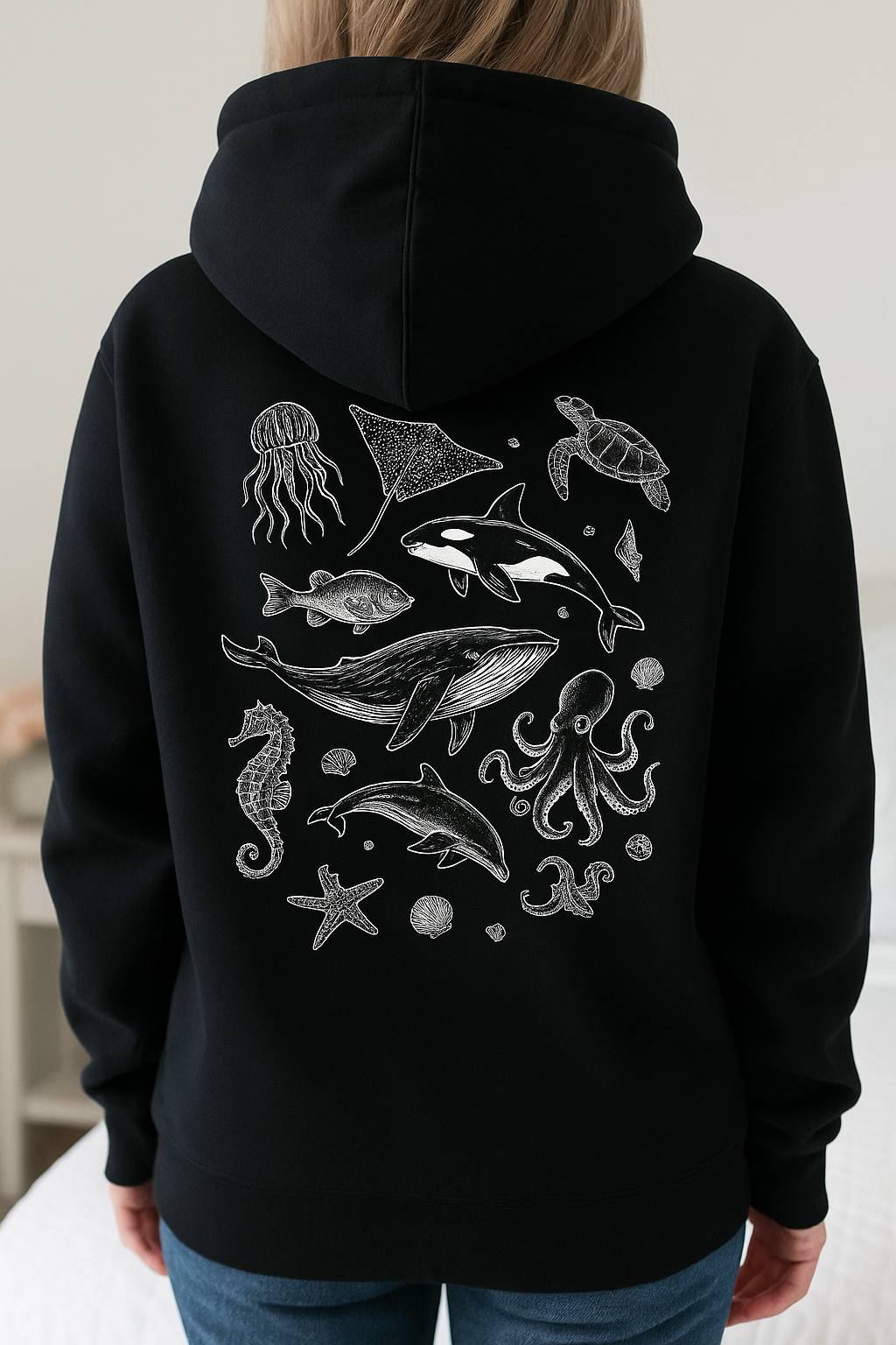 The Original “Ocean Life” Unisex Cotton Hoodie 💕
