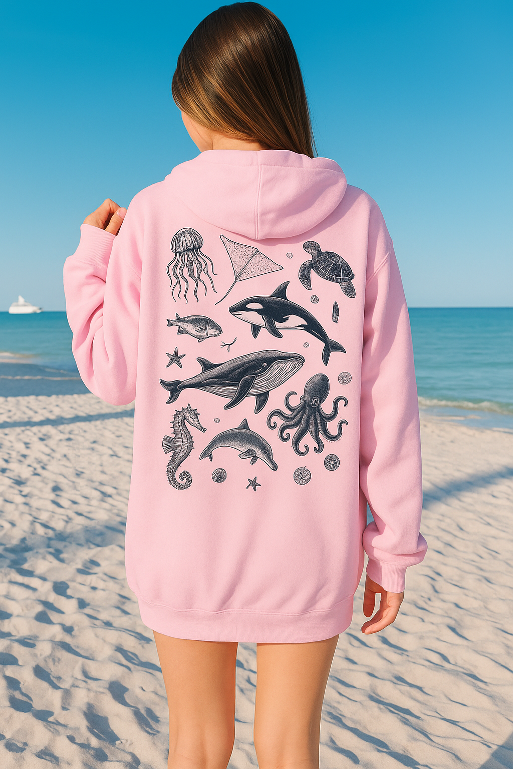 The Original “Ocean Life” Unisex Cotton Hoodie 💕