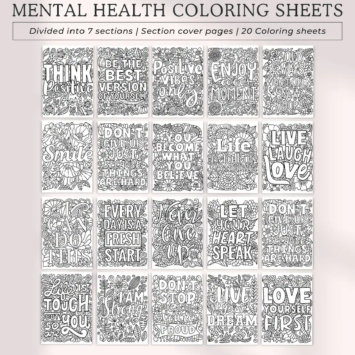 Heal in Silence – 120+ Page Mental Health Journal (Instant Download)
