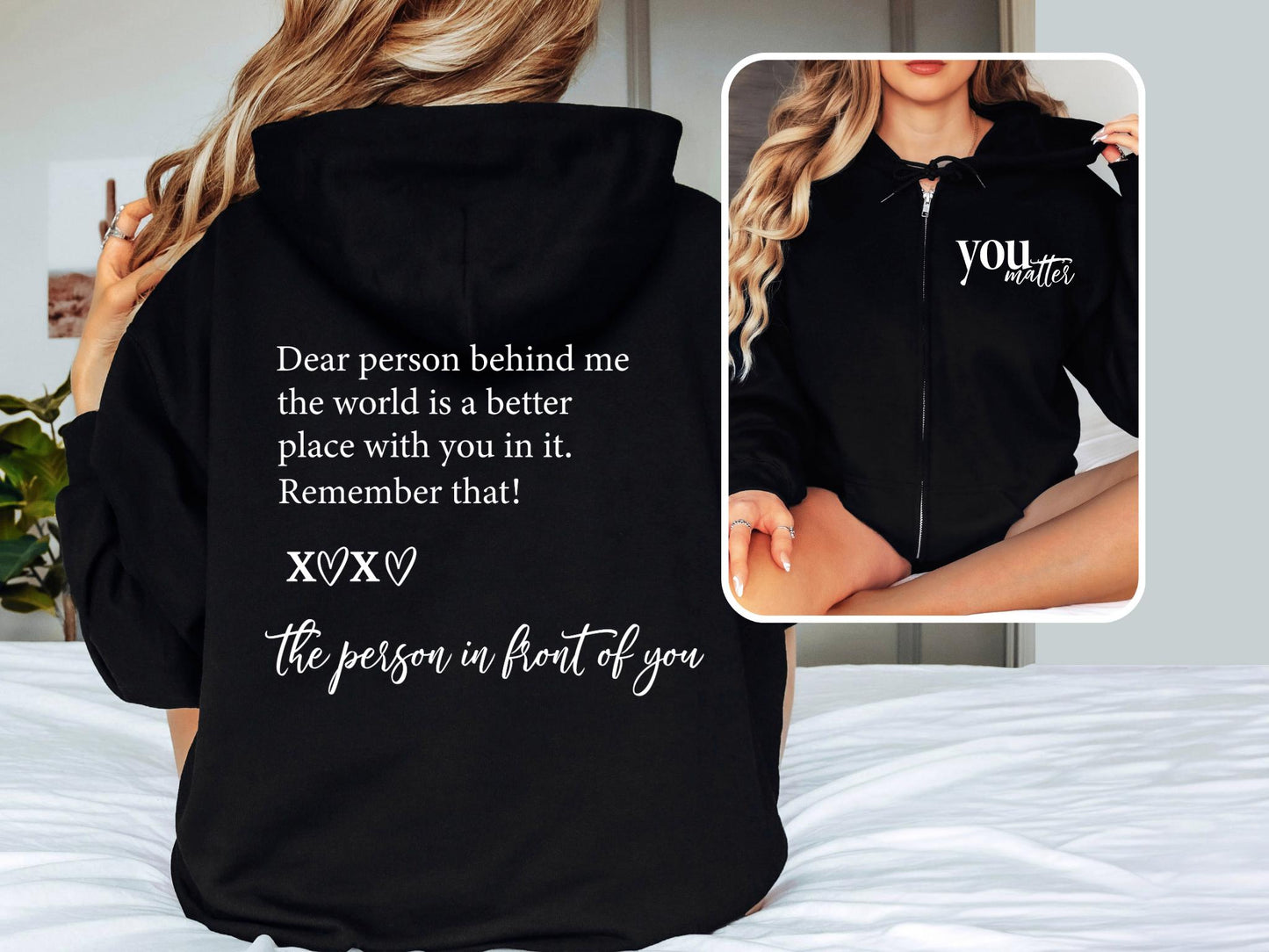 The Original “You Are Enough” ZIP-UP Unisex Hoodie 💕