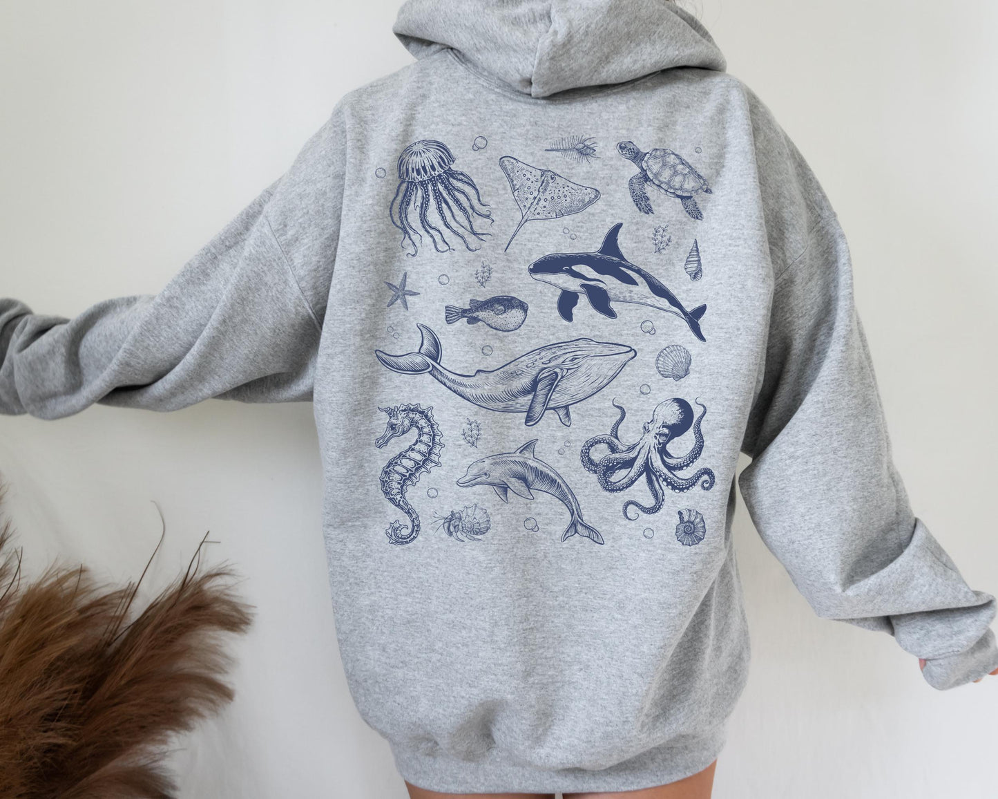 The Original “Ocean Life” Unisex Cotton Hoodie 💕