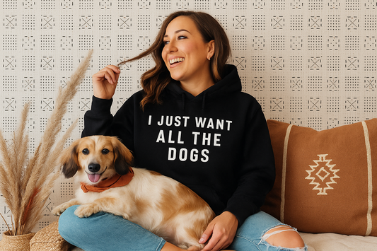 The Original “I Just Want All The Dogs” Unisex Cotton Hoodie