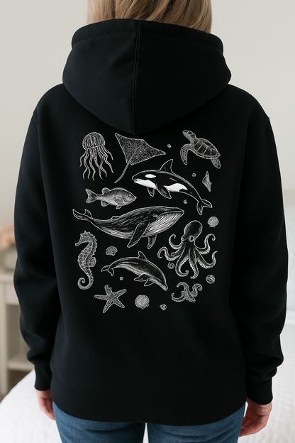 The Original “Ocean Life” Unisex Cotton Hoodie 💕