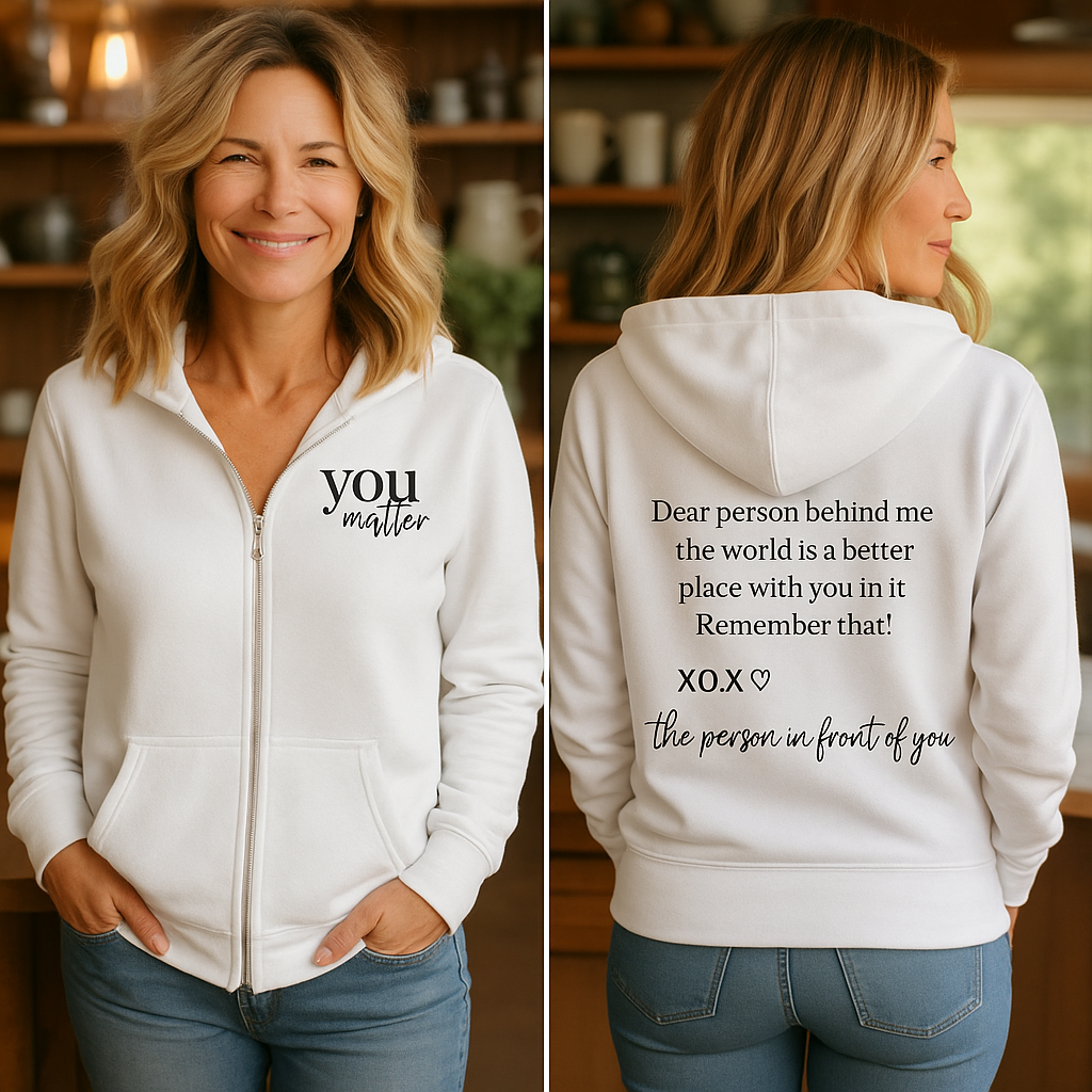 The Original “You Are Enough” ZIP-UP Unisex Hoodie 💕