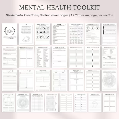 Heal in Silence – 120+ Page Mental Health Journal (Instant Download)