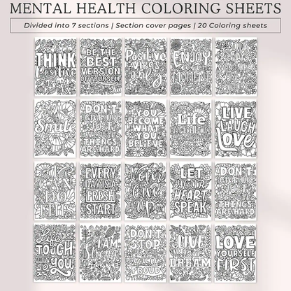 Heal in Silence – 120+ Page Mental Health Journal (Instant Download)