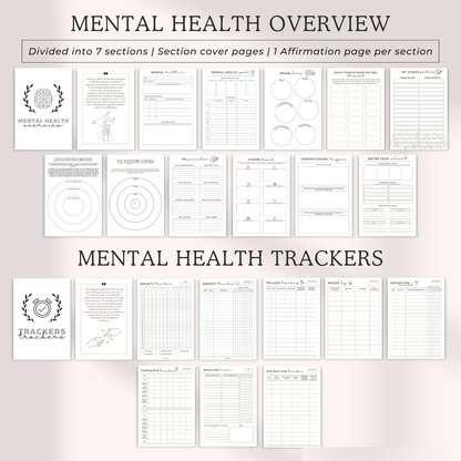 Heal in Silence – 120+ Page Mental Health Journal (Instant Download)