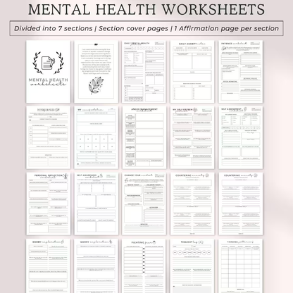 Heal in Silence – 120+ Page Mental Health Journal (Instant Download)