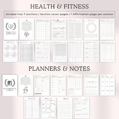 Heal in Silence – 120+ Page Mental Health Journal (Instant Download)