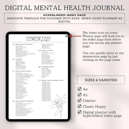 Heal in Silence – 120+ Page Mental Health Journal (Instant Download)