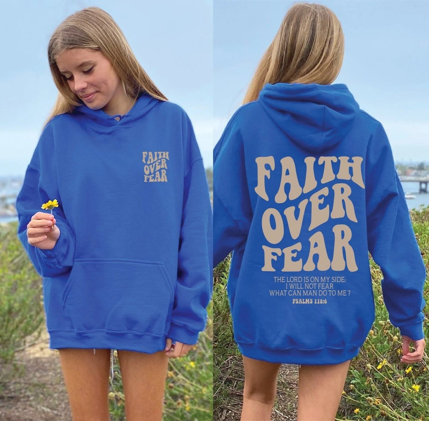 The Original "Faith Over Fear" Cotton Hoodie
