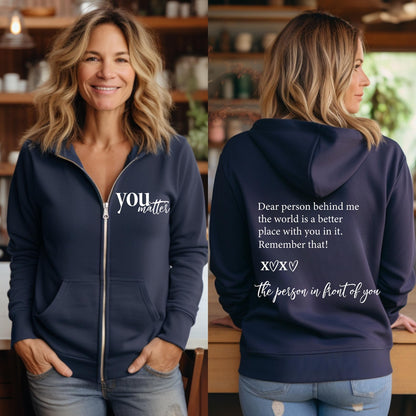 The Original “You Are Enough” ZIP-UP Unisex Hoodie 💕