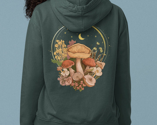 The Original “Mushroom Cottagecore” Unisex Cotton Hoodie
