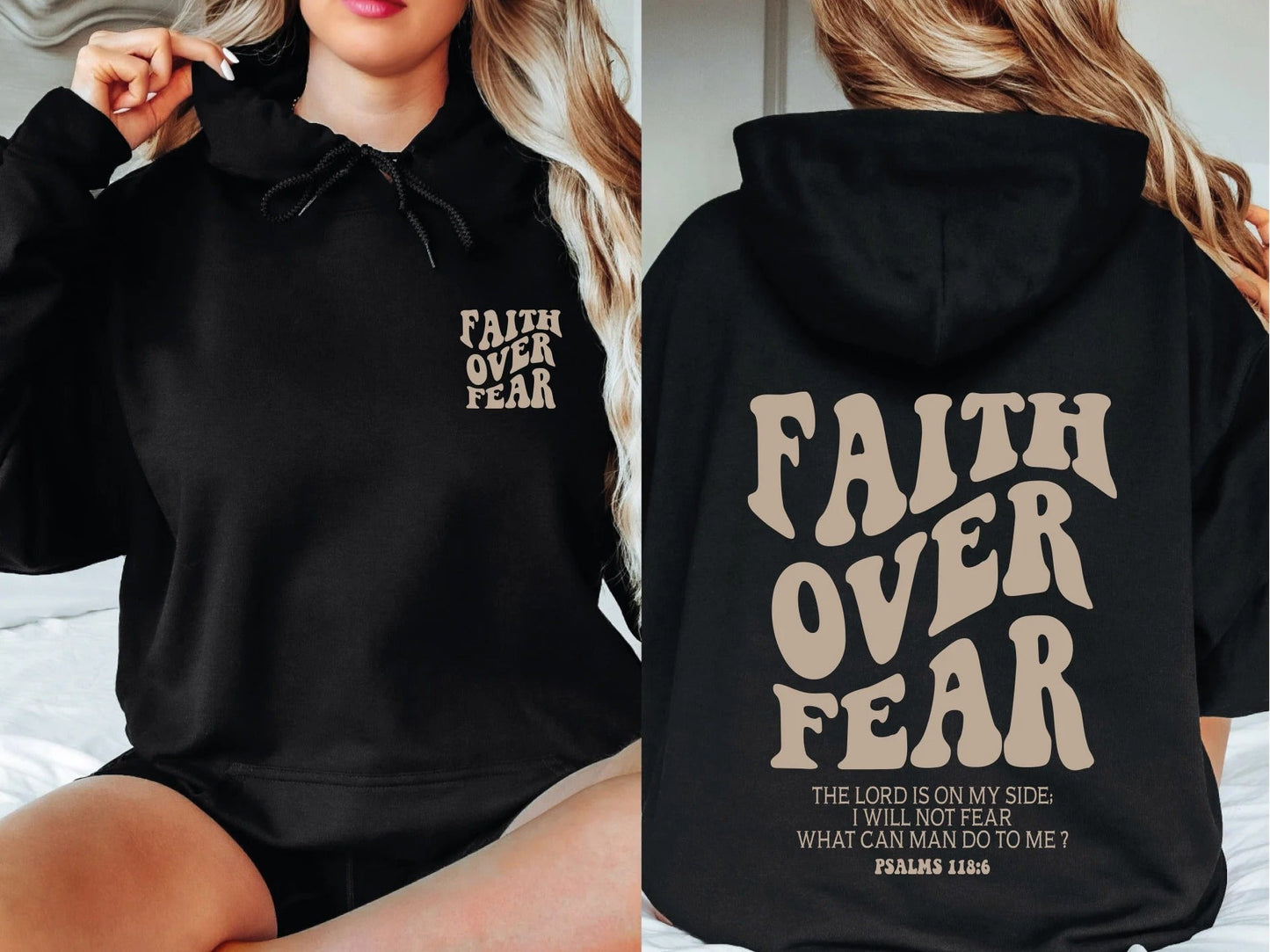 The Original "Faith Over Fear" Cotton Hoodie