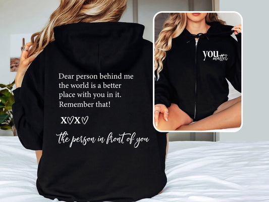 The Original “You Are Enough” ZIP-UP Unisex Hoodie 💕