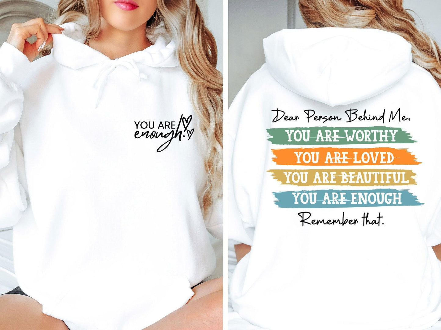 The Original “You are worthy. You are loved. You are enough” Unisex Hoodie 💕