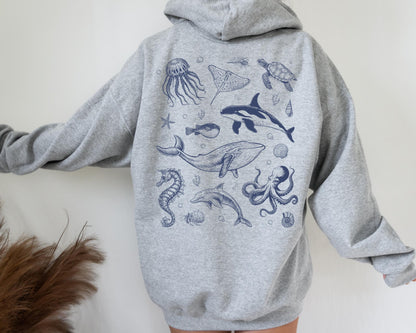 The Original “Ocean Life” Unisex Cotton Hoodie 💕
