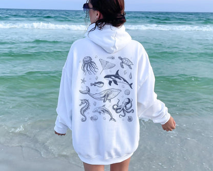 The Original “Ocean Life” Unisex Cotton Hoodie 💕